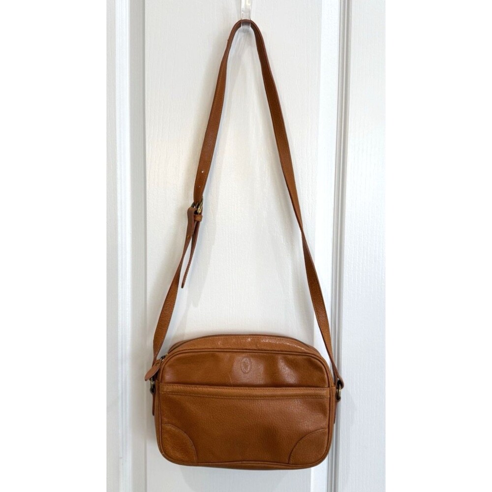 Vtg Ralph Lauren Leather Shoulder Bag Crossbody Korea Brown Equestrian Saddle